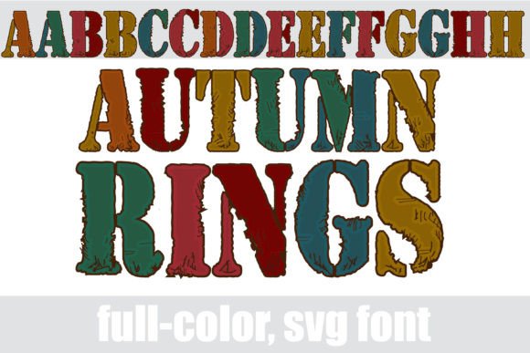 Autumn Rings: A Stenciled SVG Font for Seasonal Designs