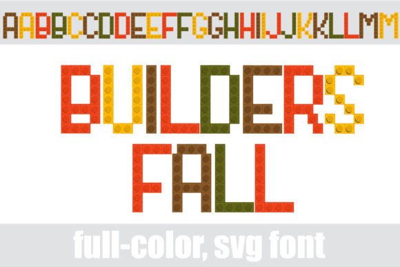 Builders Fall: A Color Font for Autumn-Inspired Designs