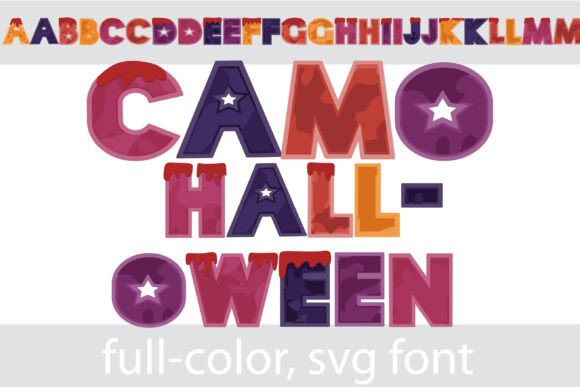 Camo Halloween: A Color Font for Bold, Spooky Designs