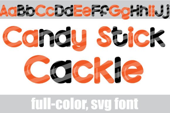 Candy Stick Cackle: A Halloween-Inspired Color Font for Bold Designs