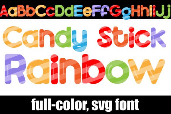 Candy Stick Rainbow: A Playful, Full-Color Font for Bold Designs