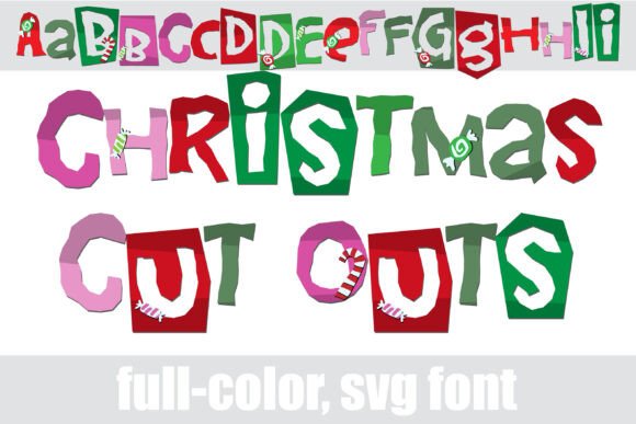 Christmas Cut Outs: A Festive Typeface for Holiday Design