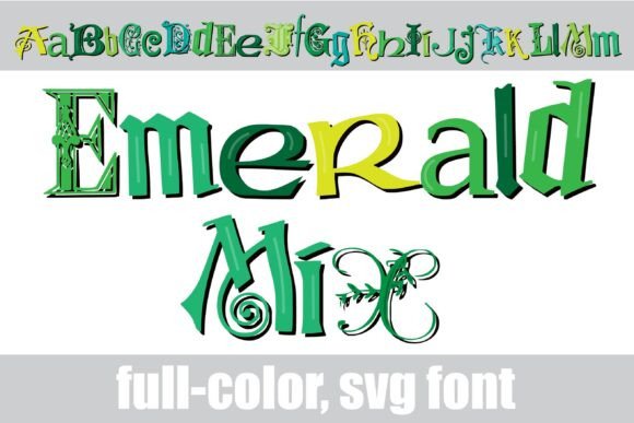 Emerald Mix: A Vibrant Color Font for Modern Designers
