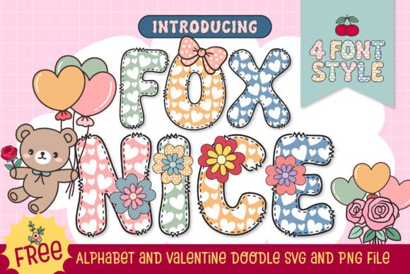 Fox Nice: A Playful Heart Pattern Font for Sweet Designs