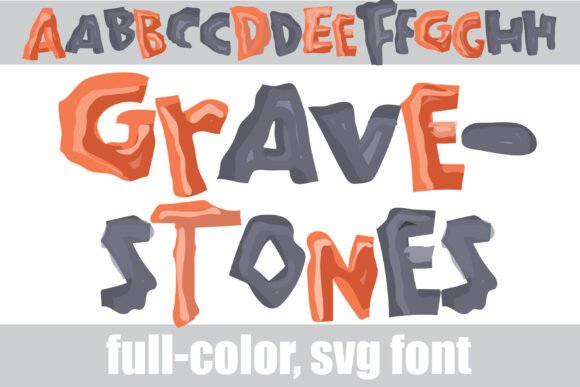 Gravestones: Unleash Spooky Charm with This Full-Color SVG Font
