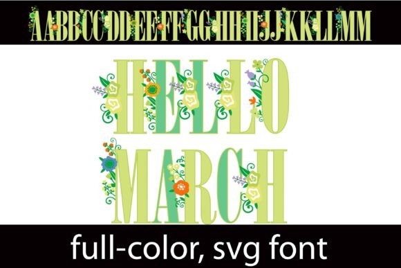 Green Grind: A Floral Serif Font for Bold Branding