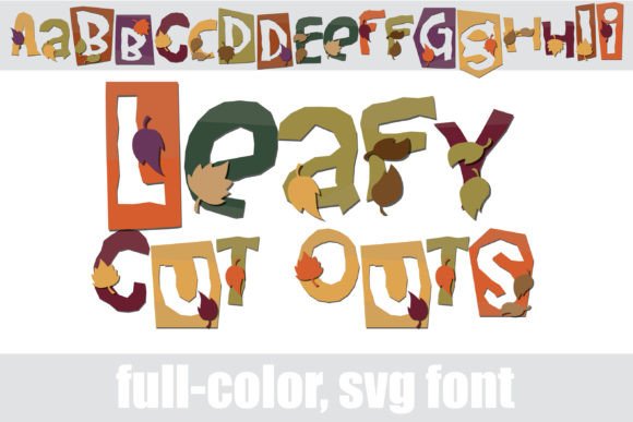 Leafy Cut Outs: A Playful Typeface for Seasonal Designs