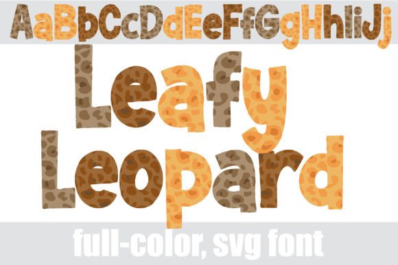 Leafy Leopard: A Full-Color Font for Bold Autumn Designs