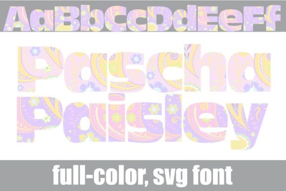 Pascha Paisley: A Playful, Colorful Font for Spring Designs
