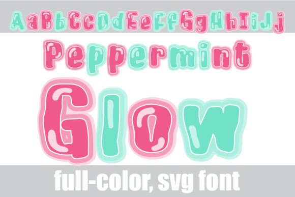 Peppermint Glow: A Fresh Take on Colorful Typography