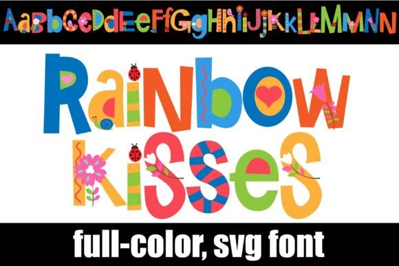 Rainbow Kisses: Unleashing Vibrant Color Fonts in Your Projects