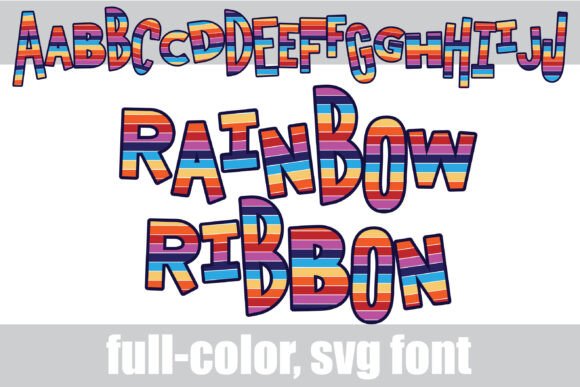 Rainbow Ribbons: A Whimsical Font That Pops with Personality
