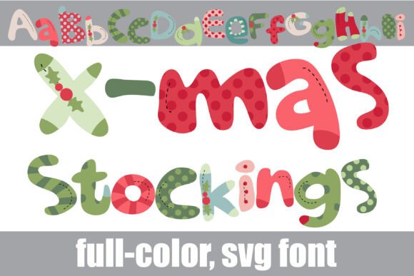 The Colorful Charm of X-mas Stockings: A Festive Font for Bold Designs