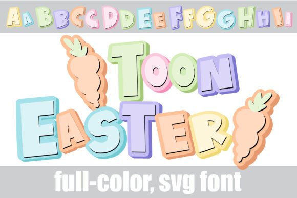 Toon Easter: A Playful Pastel Font for Whimsical Projects