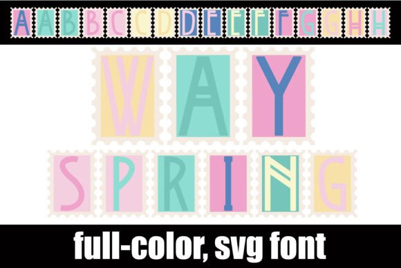 Way Spring: A Retro-Style Full-Color SVG Font for Seasonal Designs